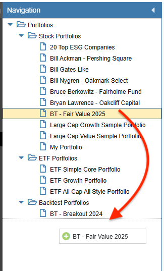 Click to enlarge drag and drop portfolio